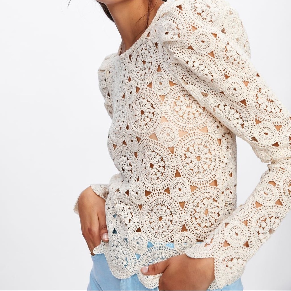 NWT Zara Crochet Blouse